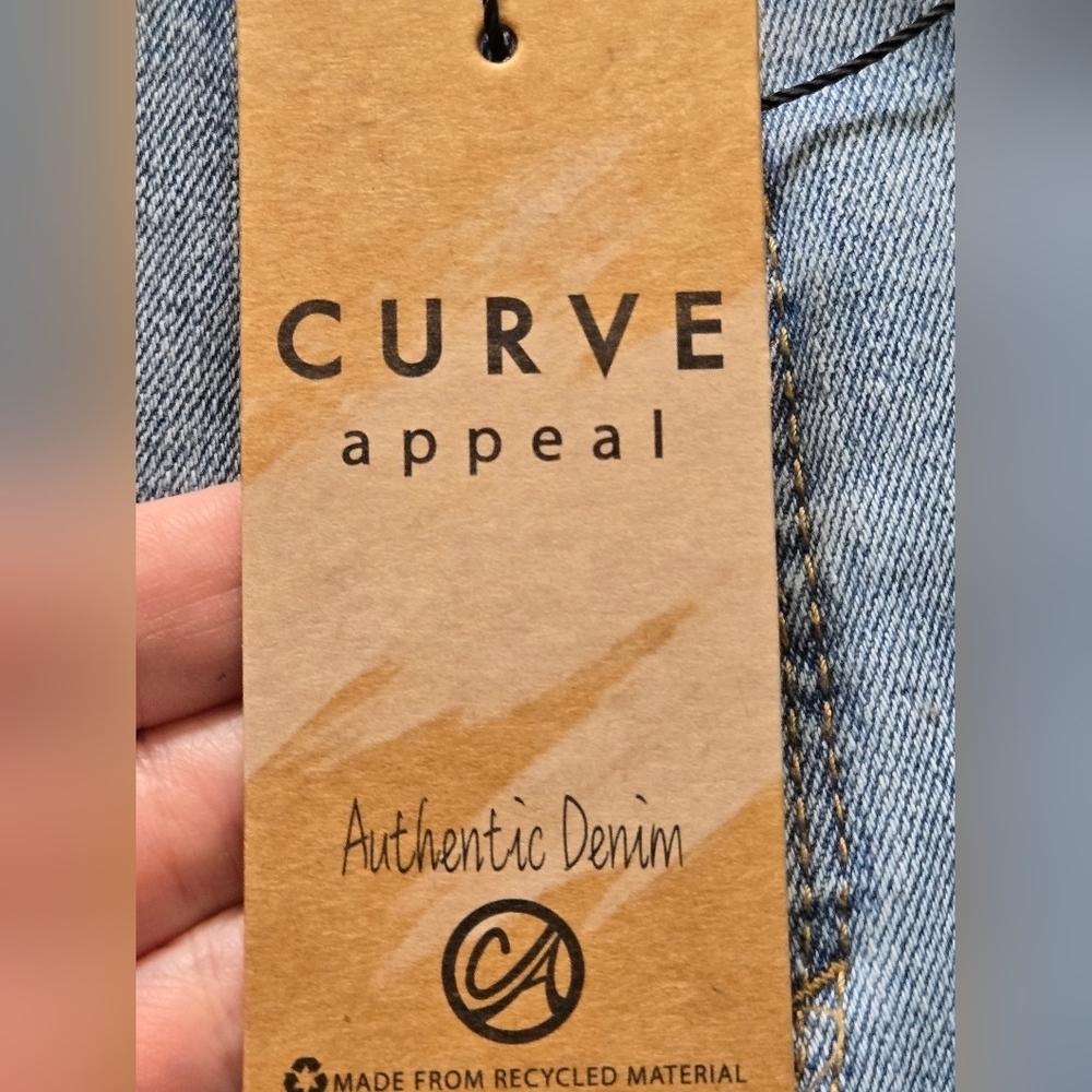 Curve Appeal Women's High Rise Wide Leg Light Blue Jeans Size 4/27.  Nwt - Picture 12 of 13